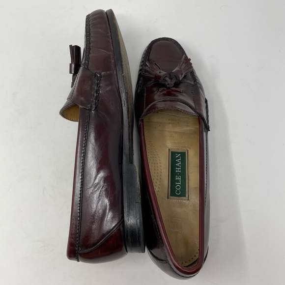 Cole Haan Burgundy Pinch Tassel Loafers Shoes 10.5 B - Picture 10 of 10